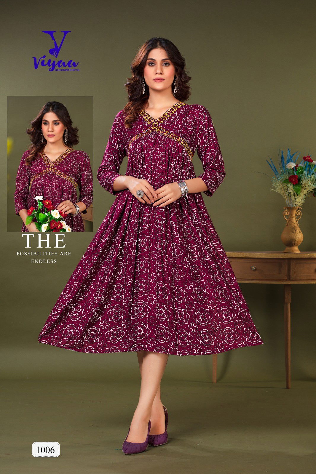 Viyaa Bul Bul Rayon Alia Cut Designer Kurtis Catalog
